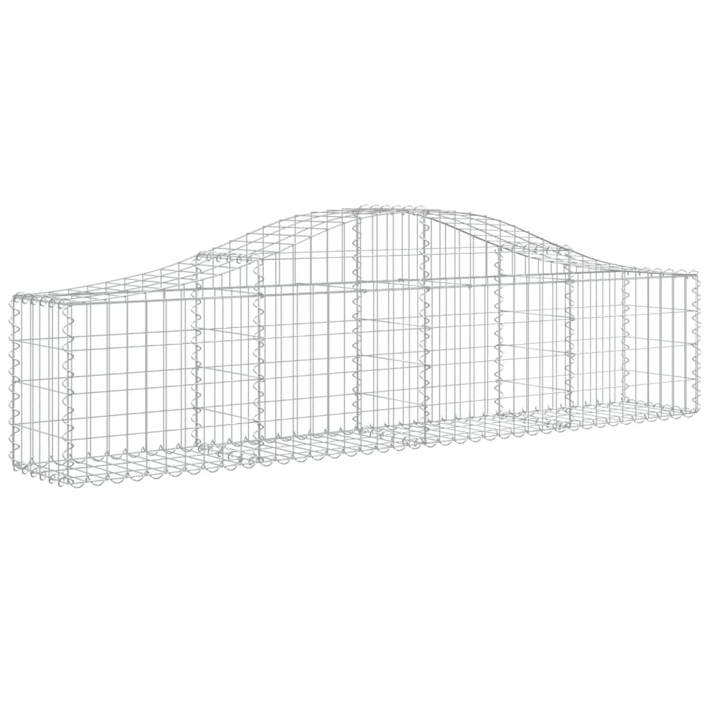 Gabionkurver buede 20 stk 200x30x40/60 cm galvanisert jern