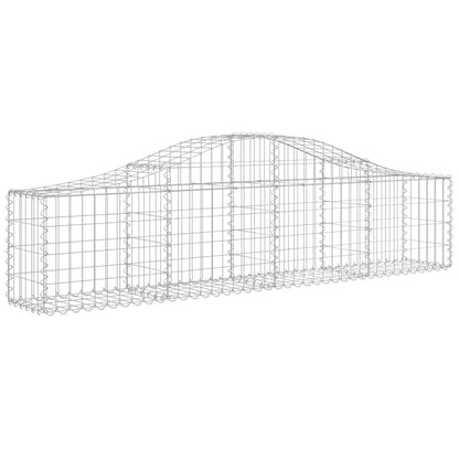 Gabionkurver buede 20 stk 200x30x40/60 cm galvanisert jern