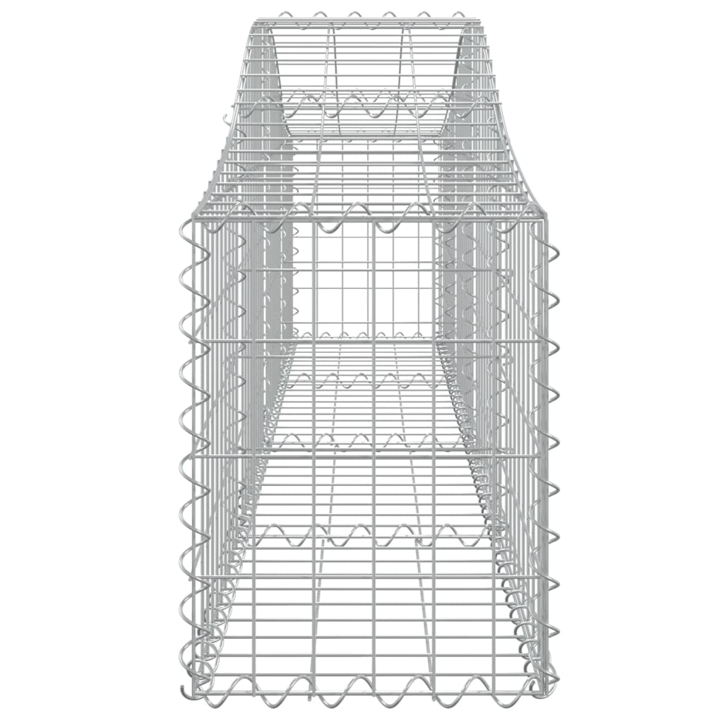 Gabionkurver buede 20 stk 200x30x40/60 cm galvanisert jern
