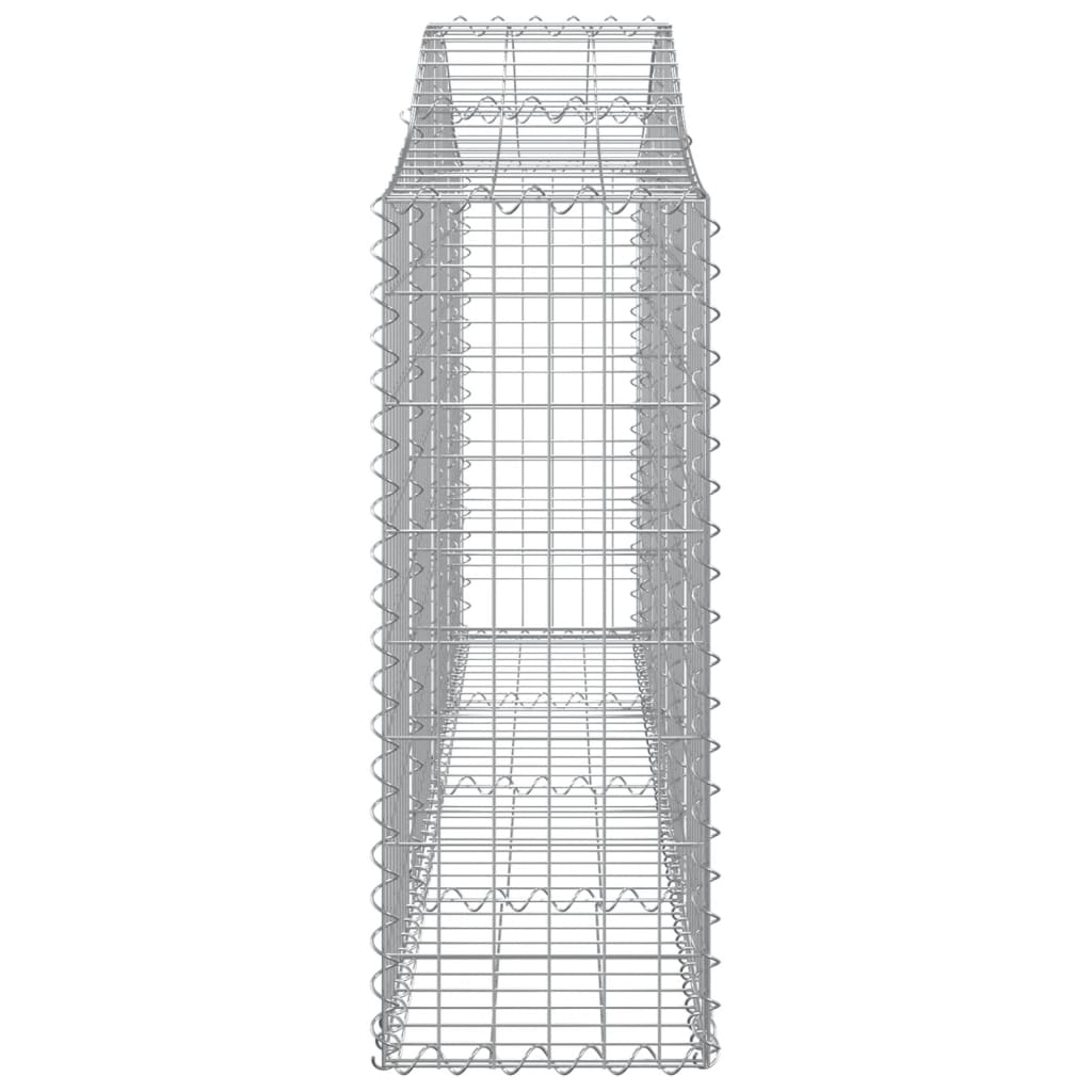 Gabionkurver buede 9 stk 200x30x80/100 cm galvanisert jern
