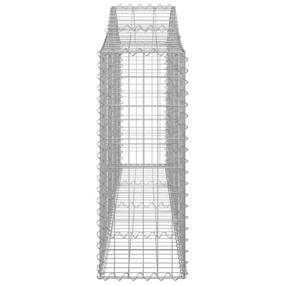 Gabionkurver buede 9 stk 200x30x80/100 cm galvanisert jern