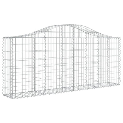 Gabionkurver buede 25 stk 200x30x80/100 cm galvanisert jern