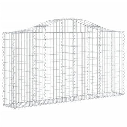 Gabionkurver buede 4 stk 200x30x100/120 cm galvanisert jern