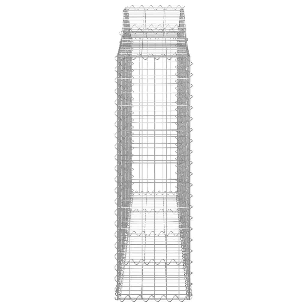 Gabionkurver buede 4 stk 200x30x100/120 cm galvanisert jern