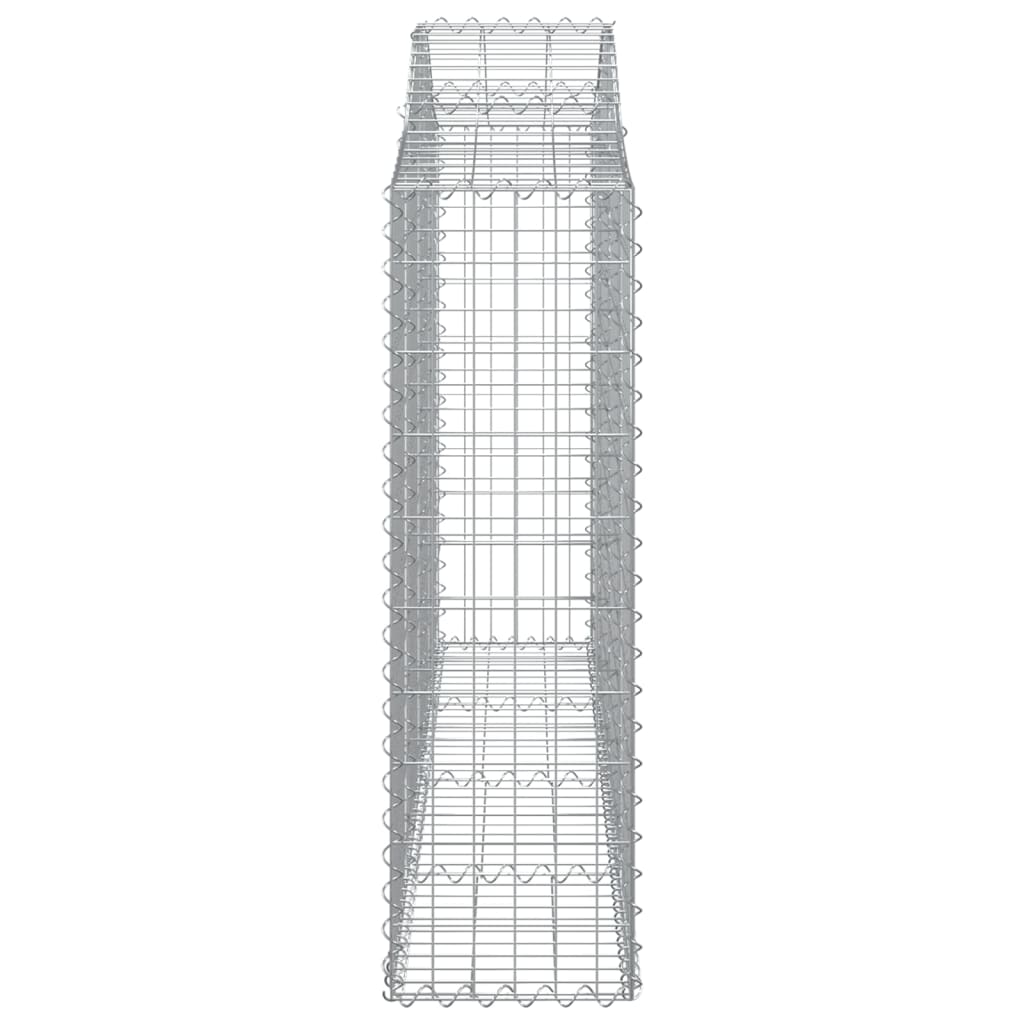 Gabionkurver buede 15 stk 200x30x100/120 cm galvanisert jern