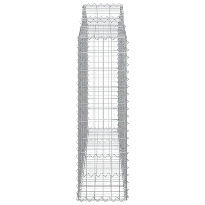 Gabionkurver buede 15 stk 200x30x100/120 cm galvanisert jern