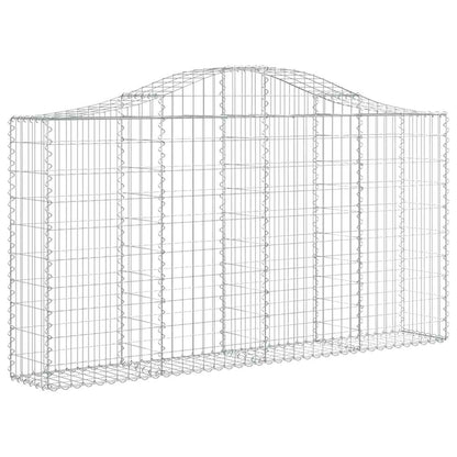 Gabionkurver buede 18 stk 200x30x100/120 cm galvanisert jern