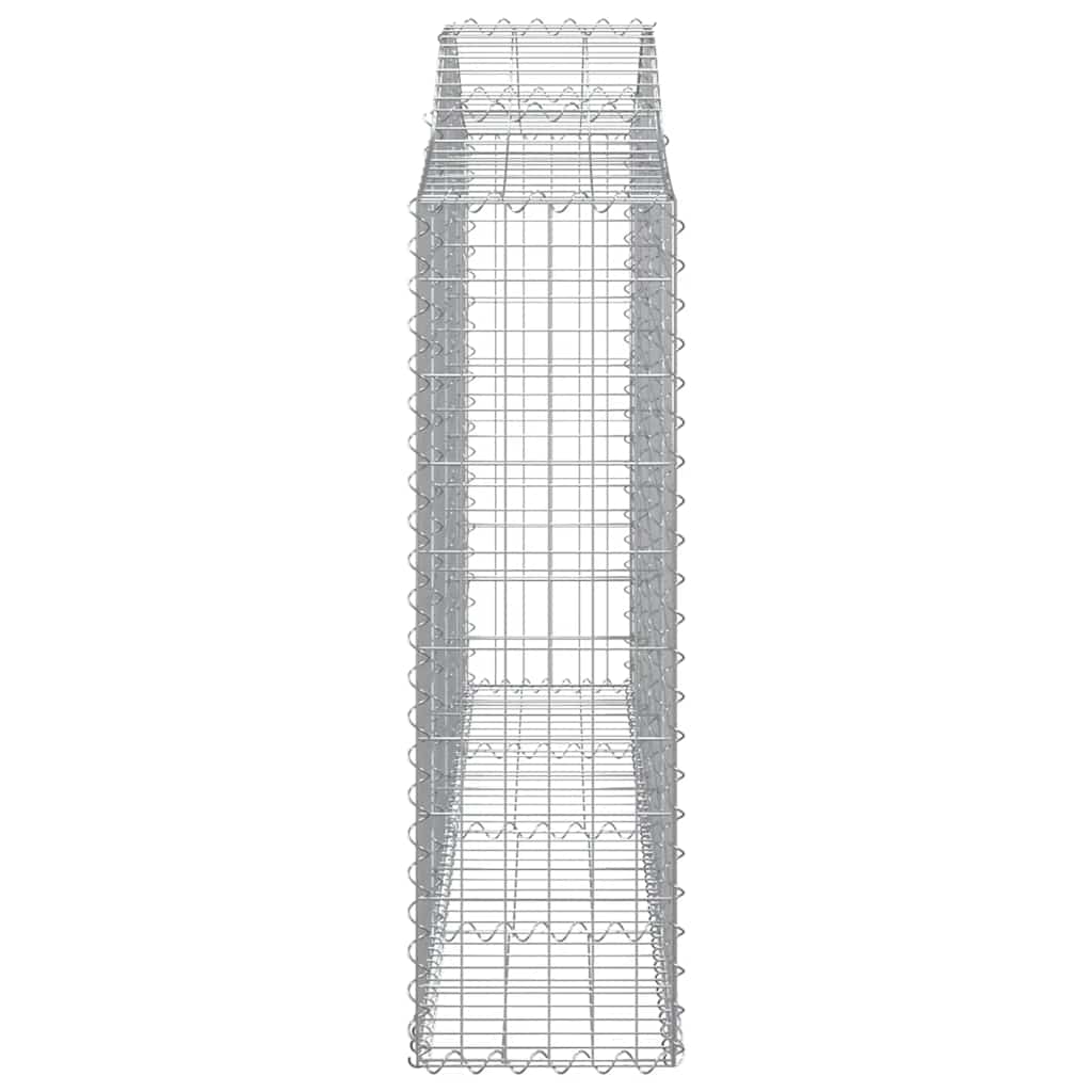 Gabionkurver buede 18 stk 200x30x100/120 cm galvanisert jern