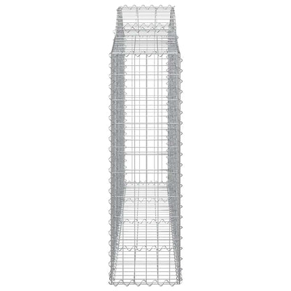 Gabionkurver buede 18 stk 200x30x100/120 cm galvanisert jern