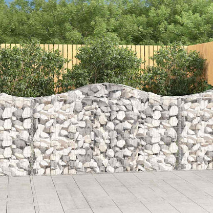Gabionkurver buede 18 stk 200x30x100/120 cm galvanisert jern