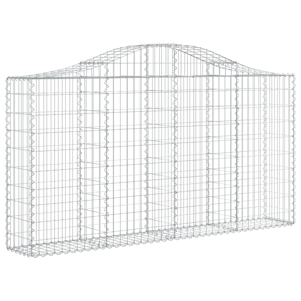 Gabionkurver buede 25 stk 200x30x100/120 cm galvanisert jern