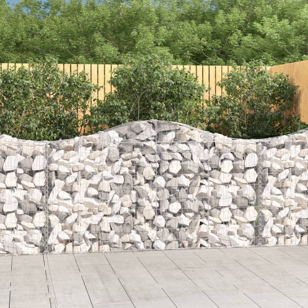 Gabionkurver buede 25 stk 200x30x100/120 cm galvanisert jern
