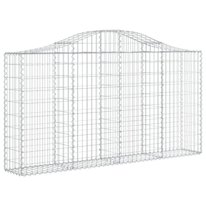 Gabionkurver buede 40 stk 200x30x100/120 cm galvanisert jern