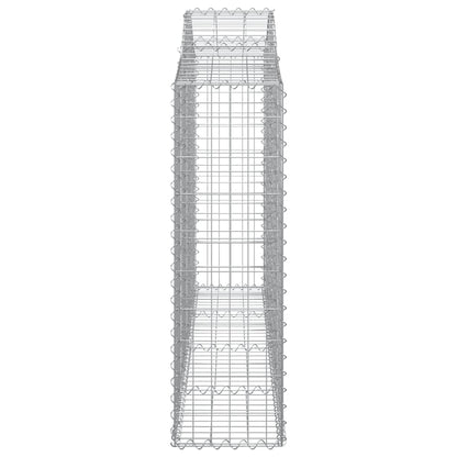 Gabionkurver buede 40 stk 200x30x100/120 cm galvanisert jern