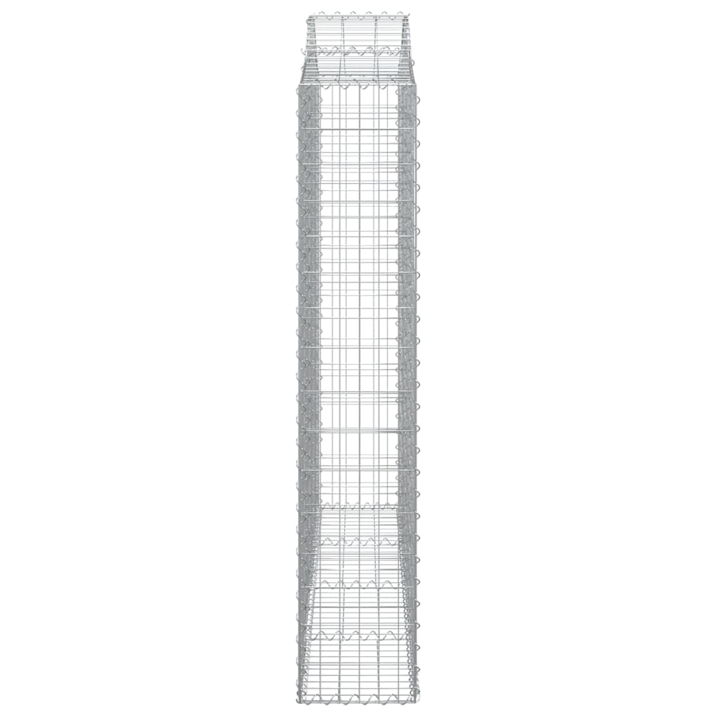 Gabionkurver buede 3 stk 200x30x160/180 cm galvanisert jern