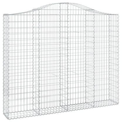 Gabionkurver buede 6 stk 200x30x160/180 cm galvanisert jern