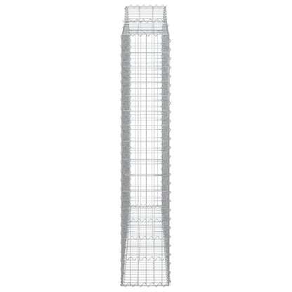 Gabionkurver buede 6 stk 200x30x160/180 cm galvanisert jern