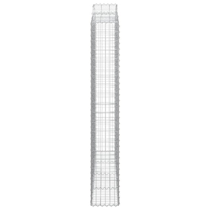 Gabionkurver buede 4 stk 200x30x200/220 cm galvanisert jern