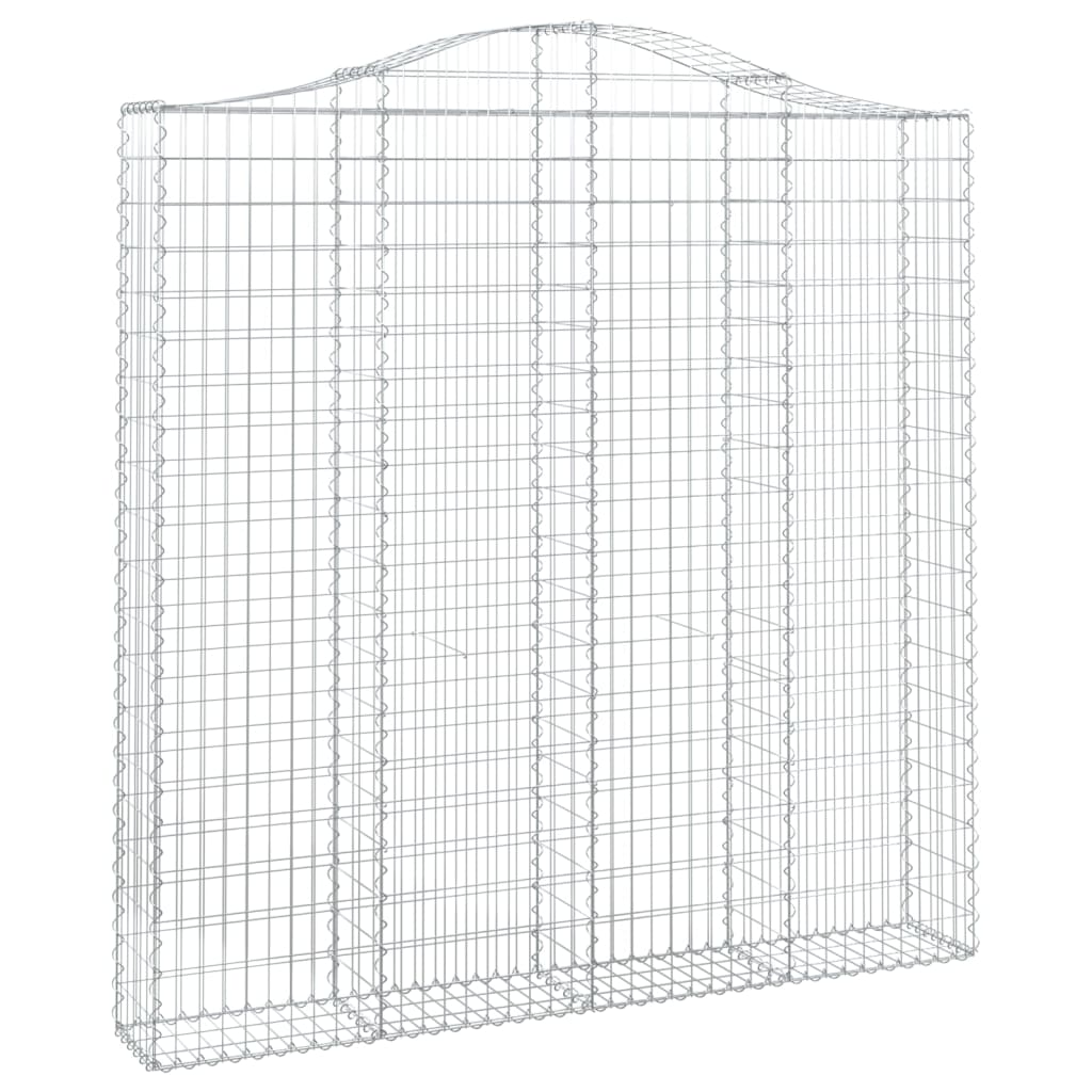 Gabionkurver buede 6 stk 200x30x200/220 cm galvanisert jern