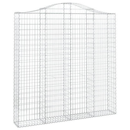 Gabionkurver buede 6 stk 200x30x200/220 cm galvanisert jern