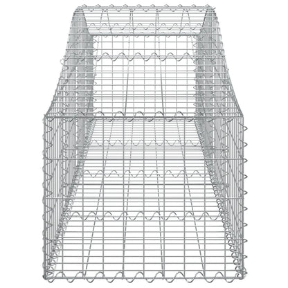 Gabionkurver buede 3 stk 200x50x40/60 cm galvanisert jern
