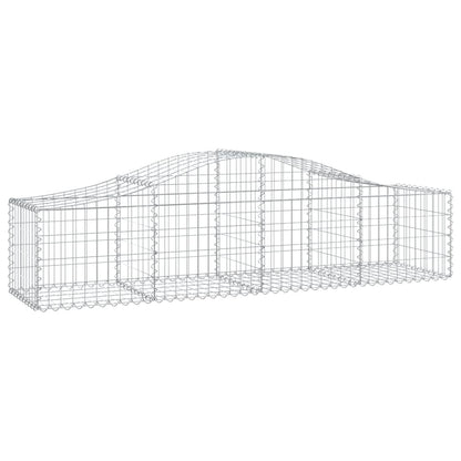 Gabionkurver buede 5 stk 200x50x40/60 cm galvanisert jern