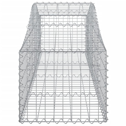 Gabionkurver buede 5 stk 200x50x40/60 cm galvanisert jern
