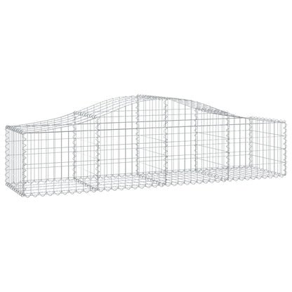 Gabionkurver buede 8 stk 200x50x40/60 cm galvanisert jern