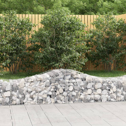 Gabionkurver buede 8 stk 200x50x40/60 cm galvanisert jern