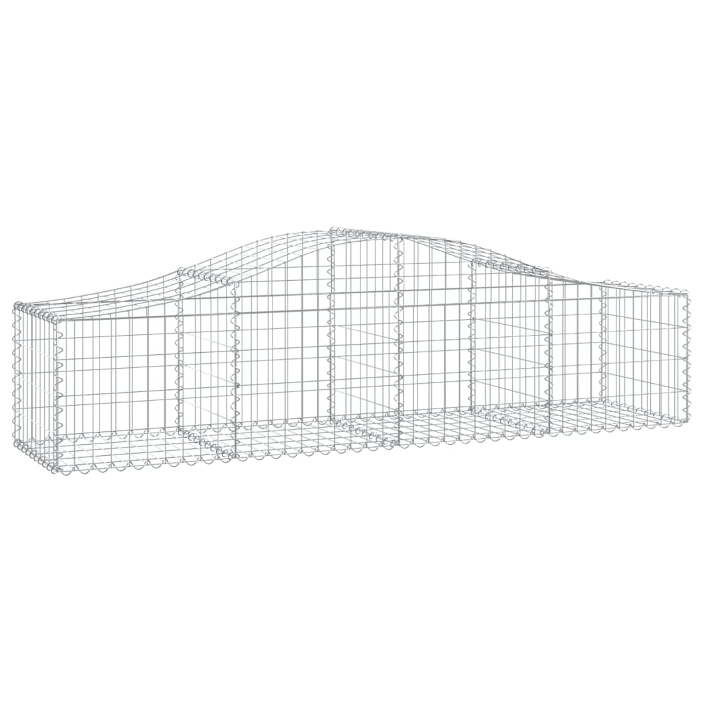 Gabionkurver buede 14 stk 200x50x40/60 cm galvanisert jern