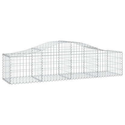 Gabionkurver buede 14 stk 200x50x40/60 cm galvanisert jern