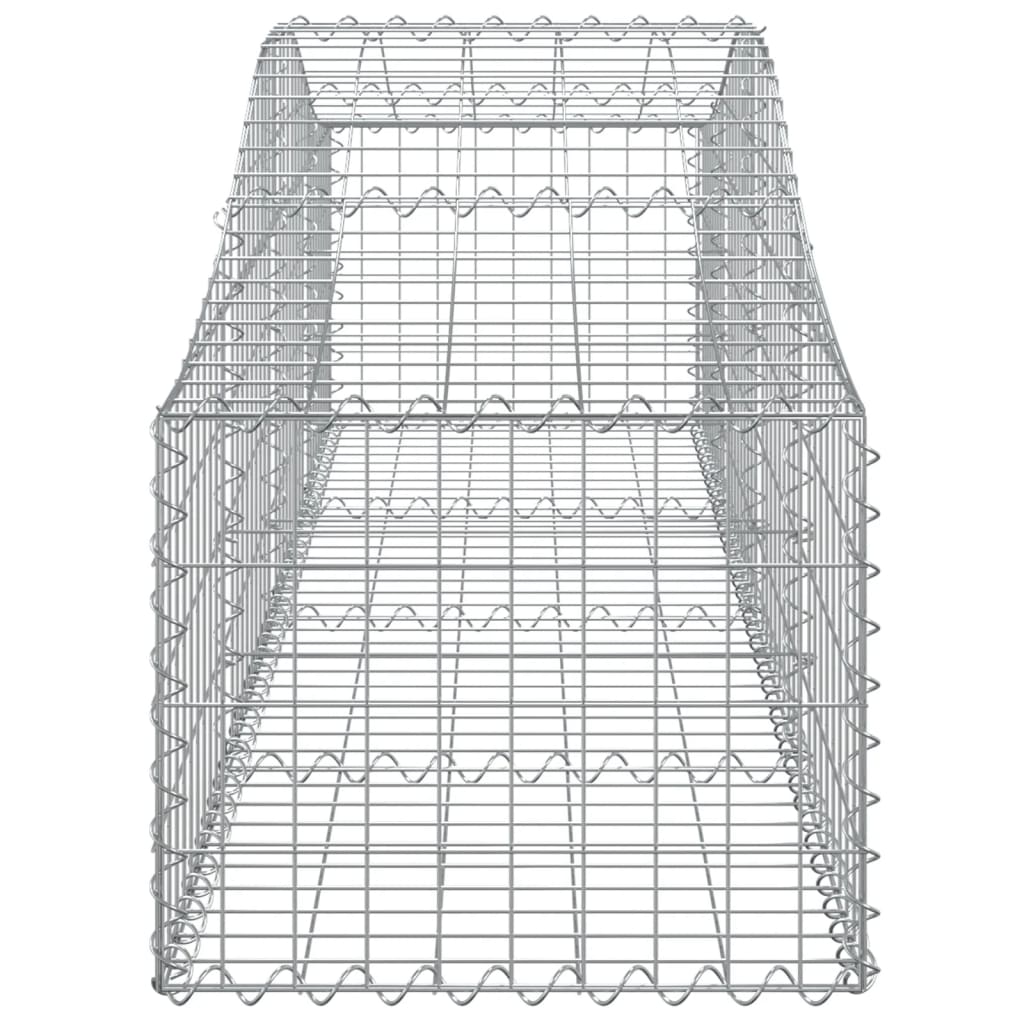 Gabionkurver buede 14 stk 200x50x40/60 cm galvanisert jern