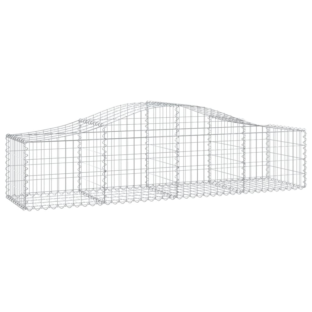 Gabionkurver buede 15 stk 200x50x40/60 cm galvanisert jern