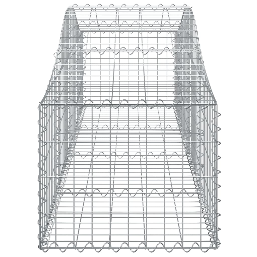 Gabionkurver buede 15 stk 200x50x40/60 cm galvanisert jern
