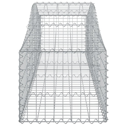 Gabionkurver buede 15 stk 200x50x40/60 cm galvanisert jern