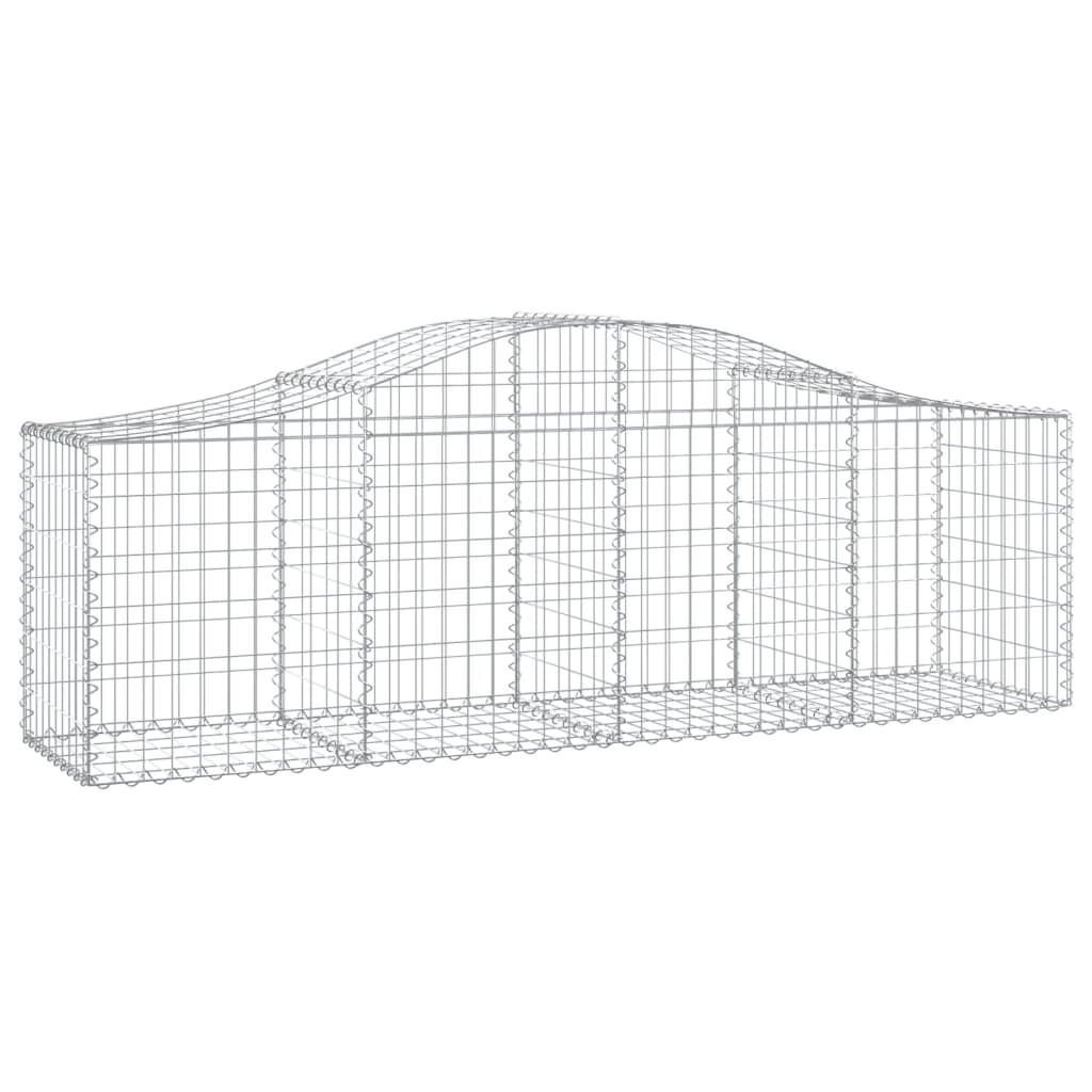 Gabionkurver buede 10 stk 200x50x60/80 cm galvanisert jern