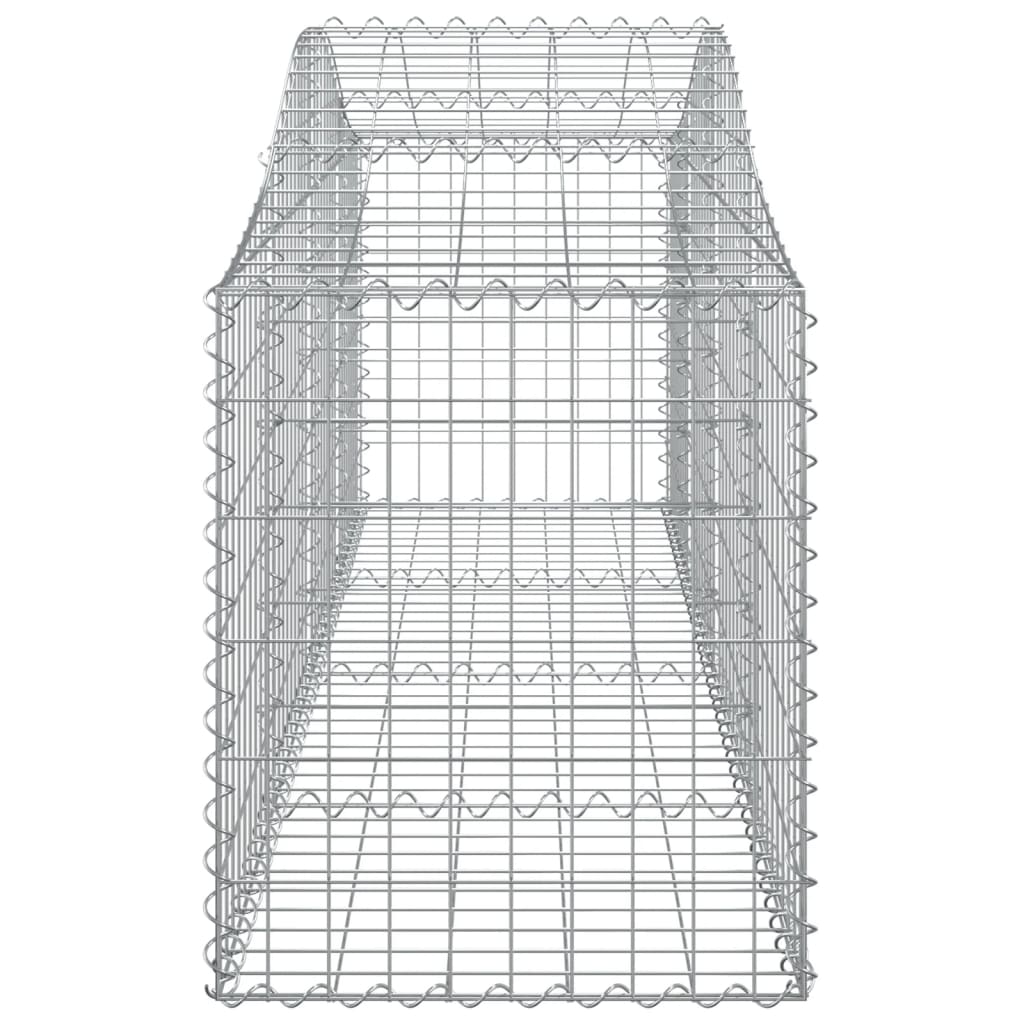 Gabionkurver buede 10 stk 200x50x60/80 cm galvanisert jern
