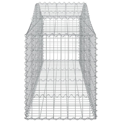 Gabionkurver buede 10 stk 200x50x60/80 cm galvanisert jern