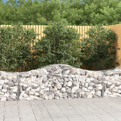 Gabionkurver buede 10 stk 200x50x60/80 cm galvanisert jern