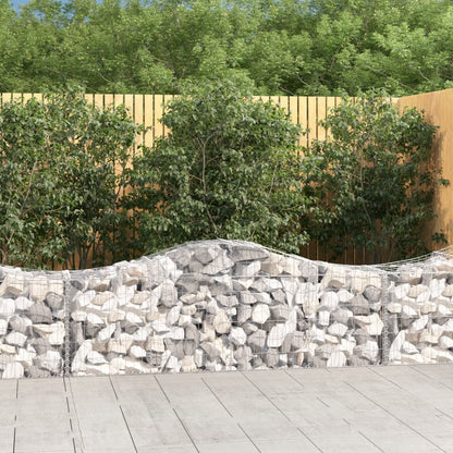 Gabionkurver buede 25 stk 200x50x60/80 cm galvanisert jern