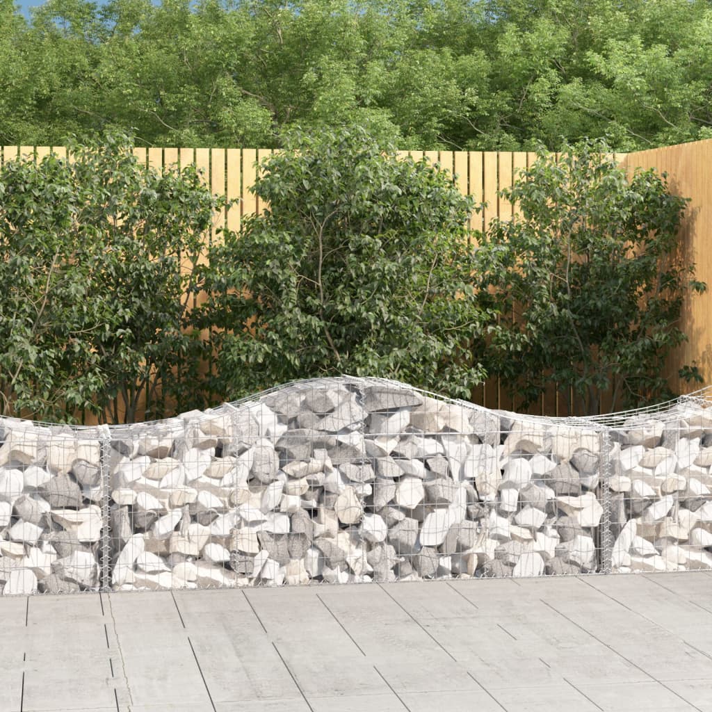Gabionkurver buede 50 stk 200x50x60/80 cm galvanisert jern