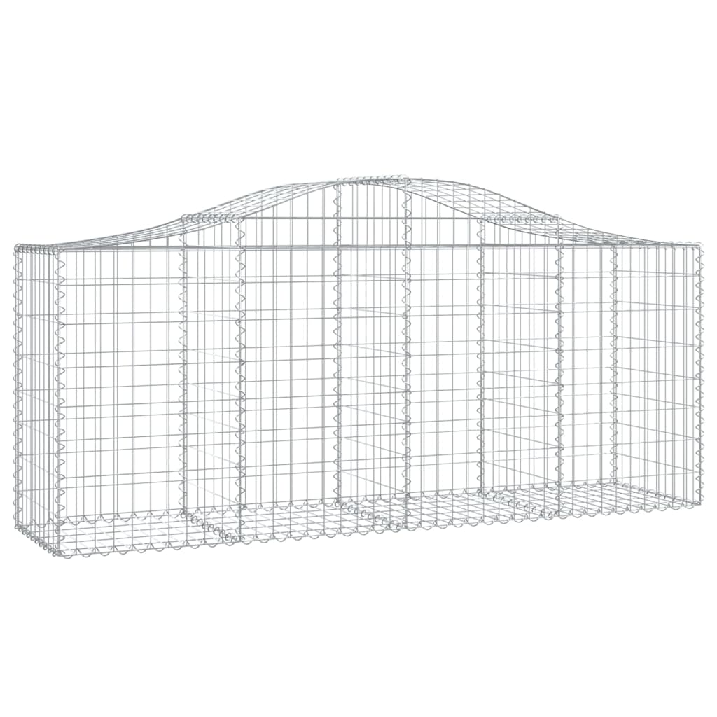 Gabionkurver buede 14 stk 200x50x80/100 cm galvanisert jern