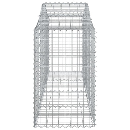 Gabionkurver buede 14 stk 200x50x80/100 cm galvanisert jern