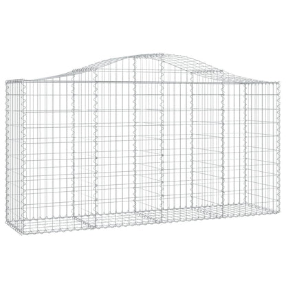 Gabionkurver buede 4 stk 200x50x100/120 cm galvanisert jern