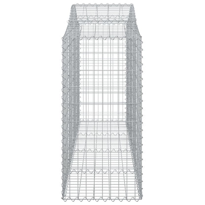 Gabionkurver buede 4 stk 200x50x100/120 cm galvanisert jern