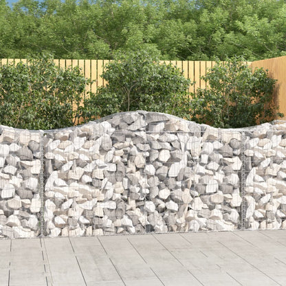Gabionkurver buede 4 stk 200x50x100/120 cm galvanisert jern
