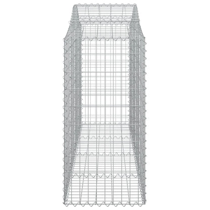 Gabionkurver buede 10 stk 200x50x100/120 cm galvanisert jern