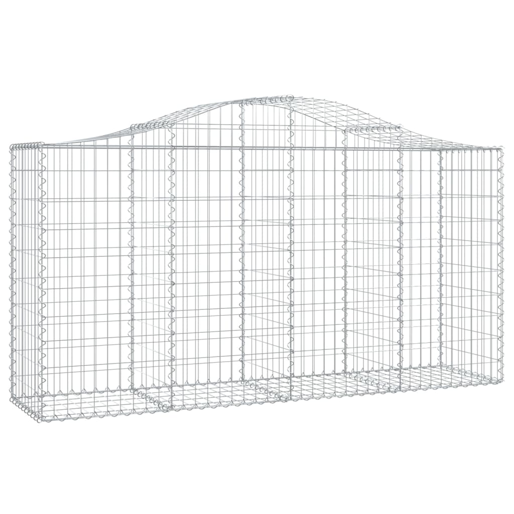 Gabionkurver buede 14 stk 200x50x100/120 cm galvanisert jern