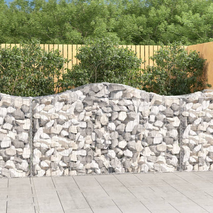 Gabionkurver buede 15 stk 200x50x100/120 cm galvanisert jern