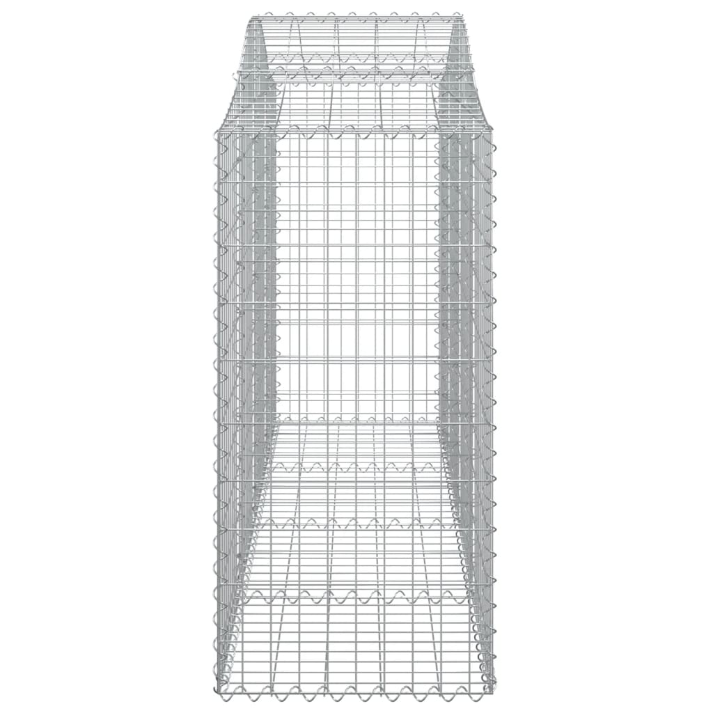 Gabionkurver buede 6 stk 200x50x120/140 cm galvanisert jern